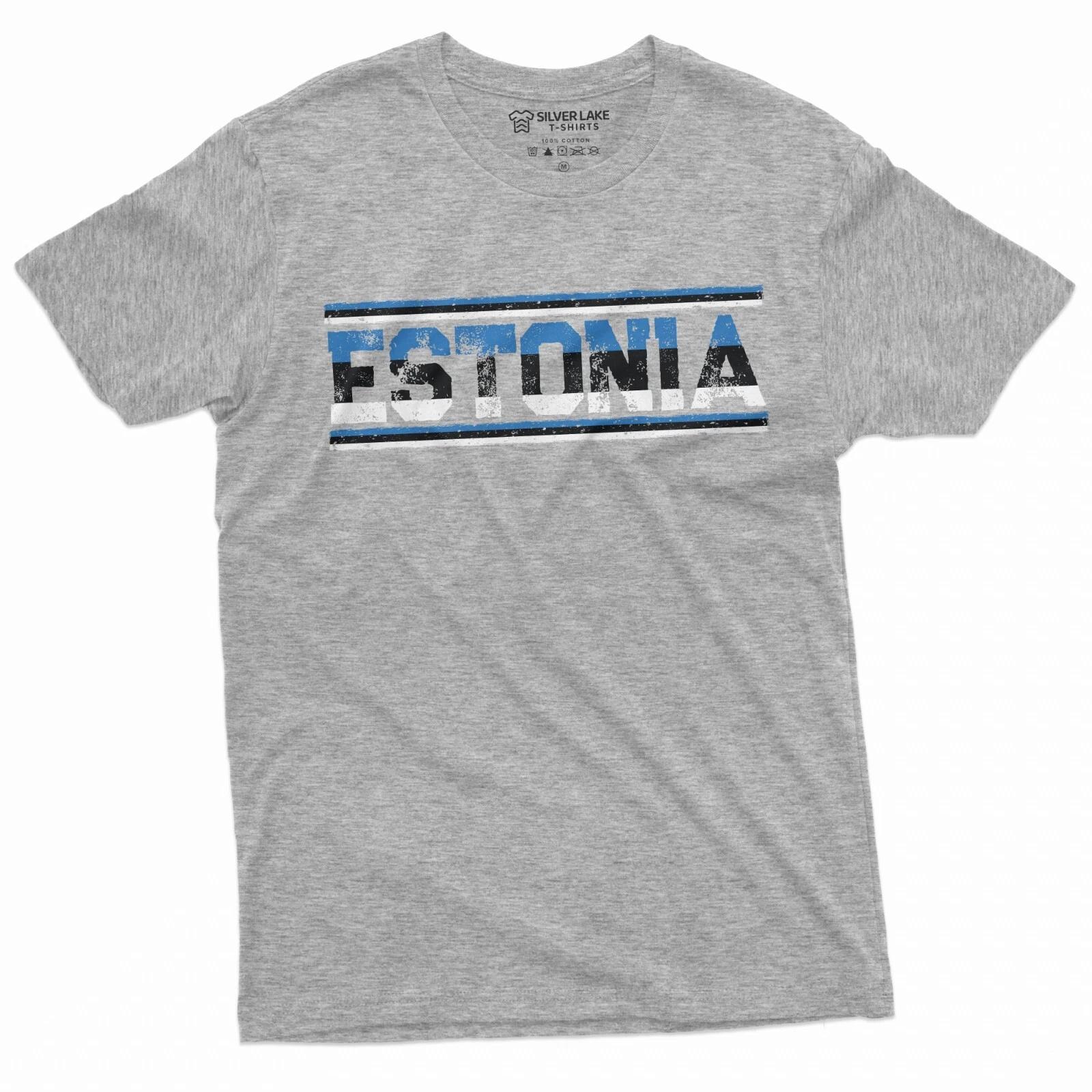 Estonia T-shirt Estonian Flag Coat of arms patriotic Tee Eesti Vabariik Baltic T M