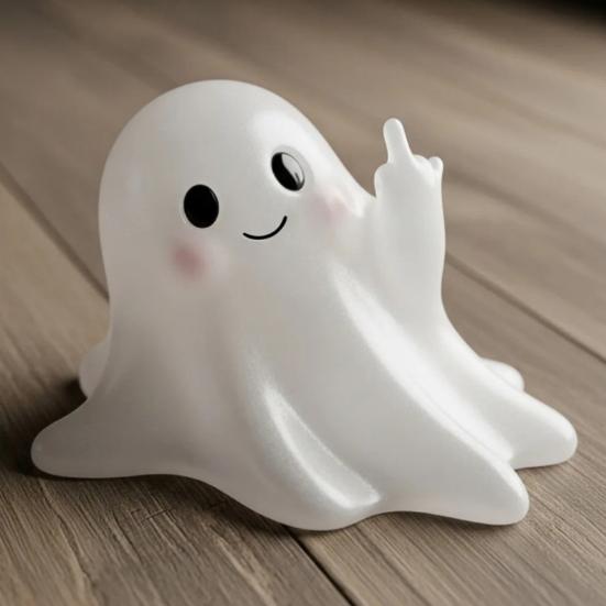 Zlobivý duch dekorace Halloweenská figurka ducha Pryskyřičné řemesla s dráždivými pózami Strašidelně roztomilé stolní ozdoby pro večírky
