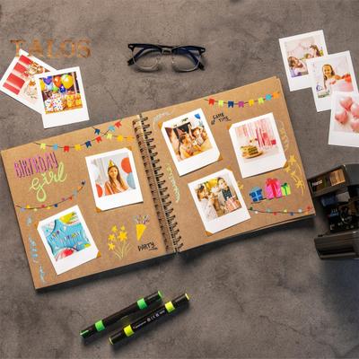 8/10-Inch Scrapbook Photo Album 80 Pages Spiral Bound DIY Hard Cover Spiral Wedding Travel Baby Shower Children Family Anniversary Picture Book