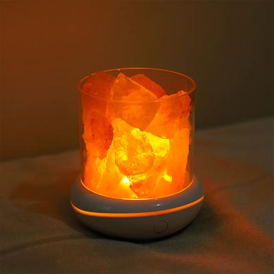 Salt Crystal Lamp Night Light USB Aroma Diffuser Salt Lamp Colorful Salt Crystal Lamp Fragrance Oil