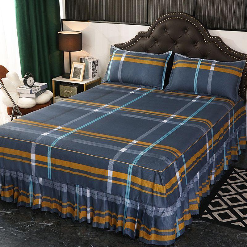 

Противоскользящая юбка для кровати цельная одинарная двуспальная покрывало простыня защитный чехол Simmons универсальная кровать 120x200 3pcs