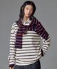 TOULN BRICK Tb-Stripe Rugby T-Shirt Iv (E6W10G3201)