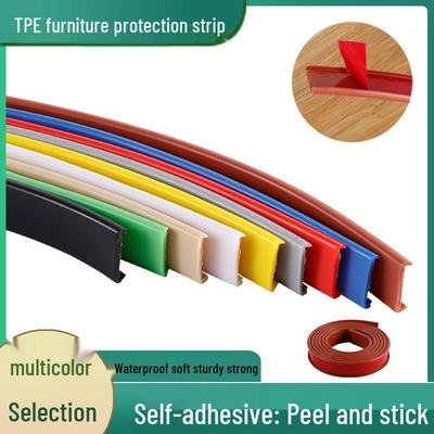 Self-Adhesive U-Shaped Wood Edge Trim for Furniture and Cabinets