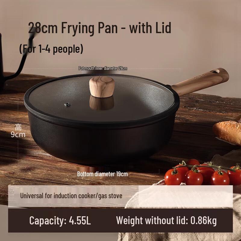 Sule 28cm Non-stick Deep Frying Pan with Lid