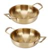 Gold Korean Ramen Pot Stainless Steel Noodle Pot Portable Kitchen Cooking Pot for Household