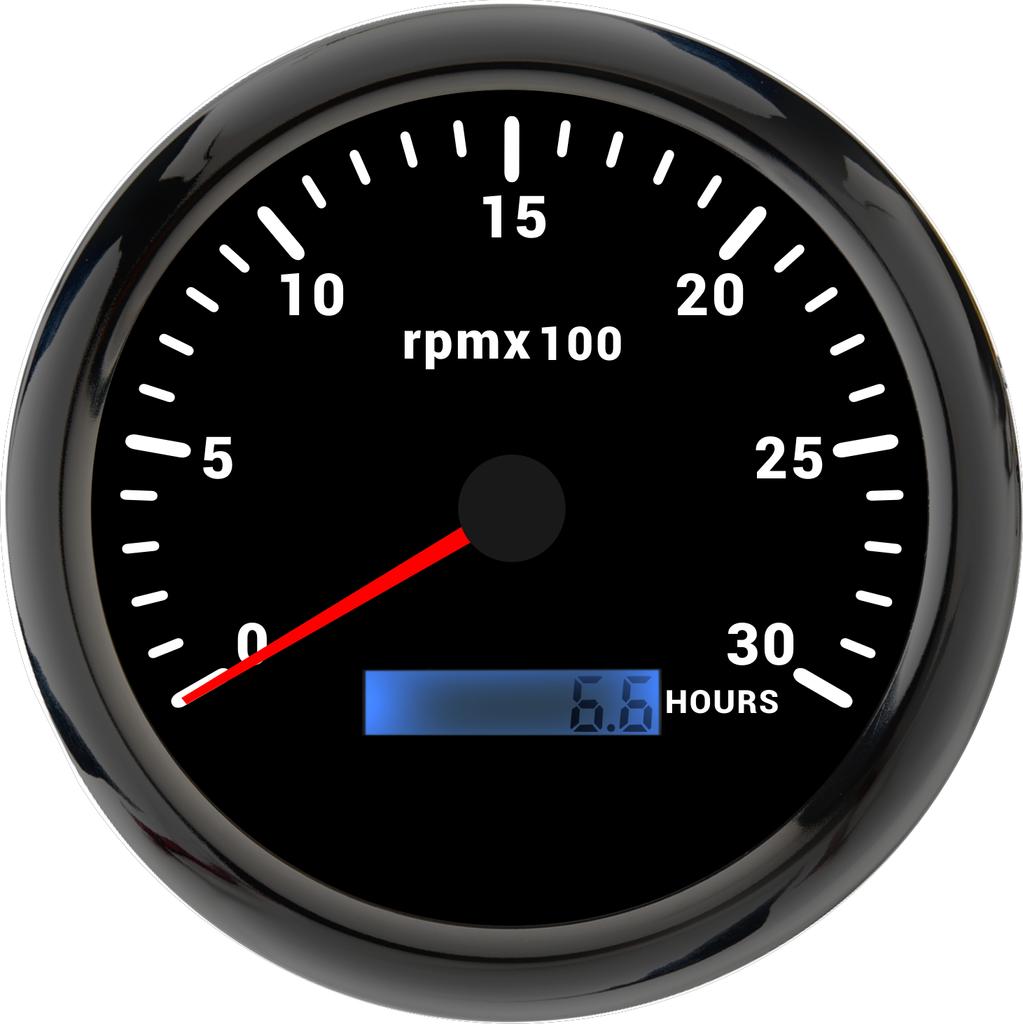Universal 110MM Speed Tachometer with 3k/4k/6k/7k/8k RPM Meter for Car Boat Marine 7 Color LED Digital Tach Hourmeter Sensor M18
