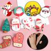 2022 New Fashion Christmas Cartoon Santa Claus Gloves Bells Socks Snow Brooch Pins Christmas Party New Year Party Gifts Jewerly