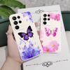 Printed Butterfly Phone Case For Samsung Galaxy S25 S24 S23 S22 S21 S20 Ultra Plus FE S10 S9 S10E Note 20 ultra 10 9 Plus Cover