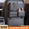 Multifunctional Car Seat Back Organizer, Faux Leather Hanging Bag, Anti-Kick Car Seat Back Pocket, Suitable for Car Accessories and GroceriesC