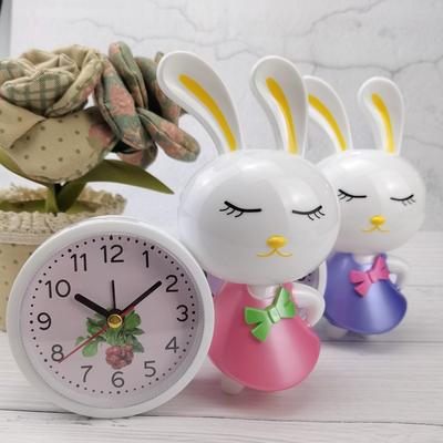 Cute Children's Alarm Clock Mute Bedroom Bedside Clock Cute Rabbit Student Cartoon Clock Home Clock DC030