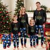 Christmas Print Crewneck Top and Plaid Pants Set, 2 Piece Holiday Outfit