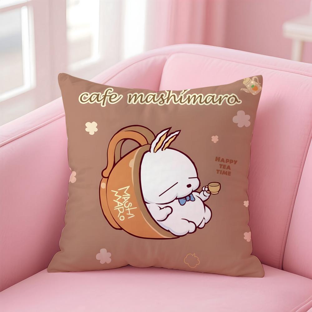 Cartoon M-MASHIMARO Cushion Cover Home & Car Multi-Scene Pillow Cover - Reversible, Soft & Durable for Daily Use