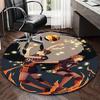 1pc Anime Basketball Player Round Carpet - Office Chair Mat, Anti-Slip Rug for Home Decor, Seasonal Gift, Suitable for Office, Living Room