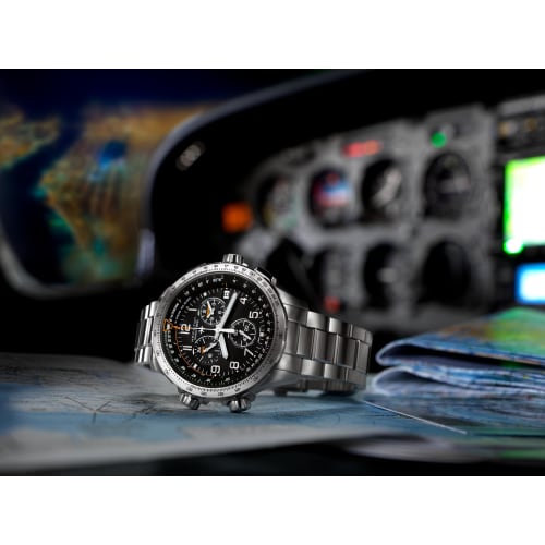 Hamilton Khaki X-Wind GMT Chronograph Men's Watch H77912135 (Officially Imported) with Official Warranty