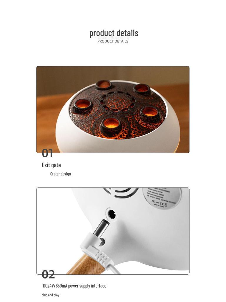 Jellyfish Humidifier: Desktop Aroma Diffuser with Smoke Rings, Multiple Sprays, Large Mist Output, 7-Color Lights, Remote Control.