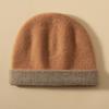 Women's 100% Pure Cashmere Double-Sided Beanie - Warm, Versatile Knit Hat for Autumn/Winter