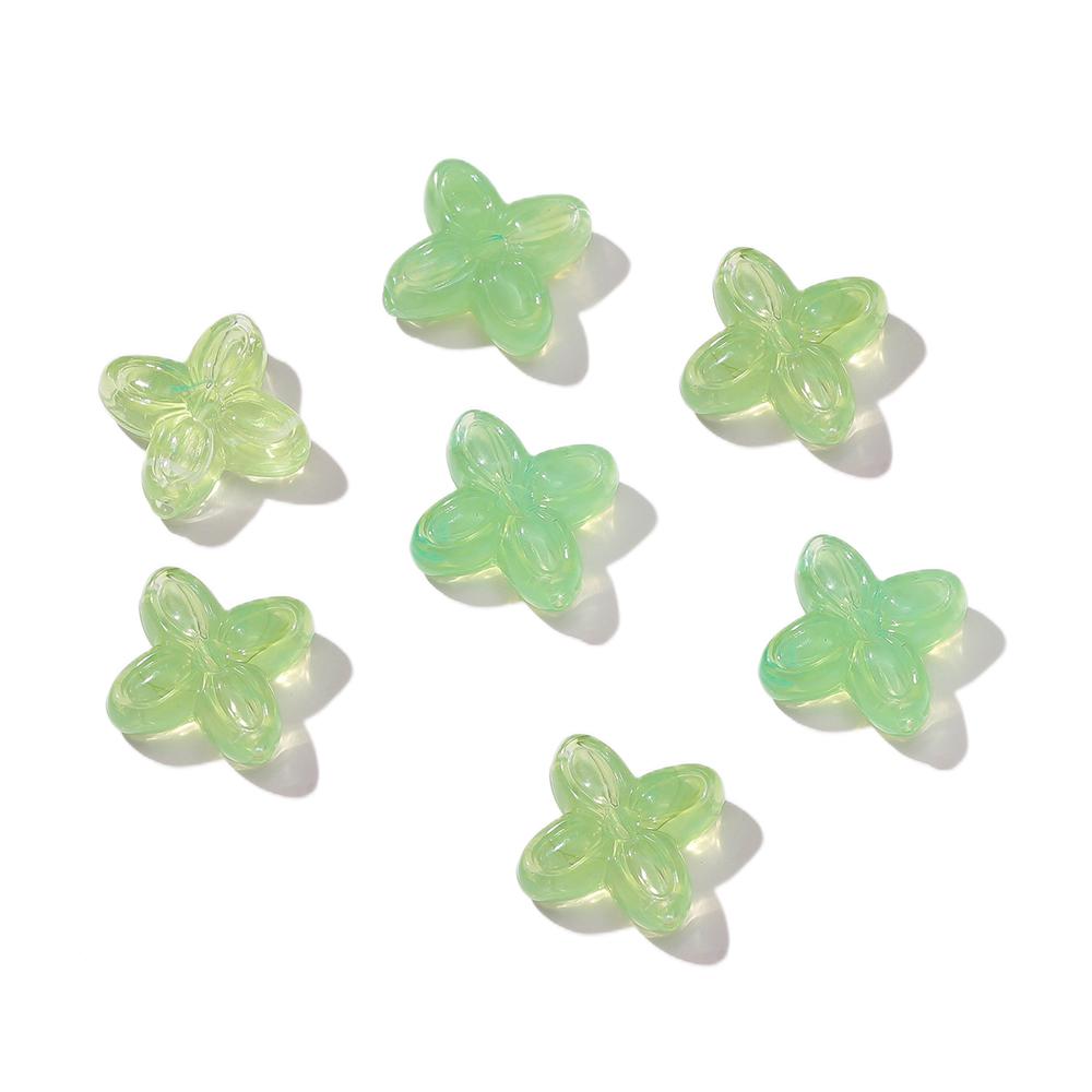 10pcs/Lots Colored Acrylic Flower Shaped Beads Spacer Loose Beads for DIY Necklace Bracelet Phone Chain Jewelry Making Supplies