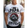 European Sizes Men's Spanish Phrase & Grandpa T-Shirt - "Being Is an Honor, Being Grandfather Is Priceless" -
