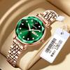 Origineel Dames Stalen Band Horloge met Vlinder Sluiting, Dubbele Datum, Lichtgevend, Waterdicht, Elegante Nieuwe Stijl.