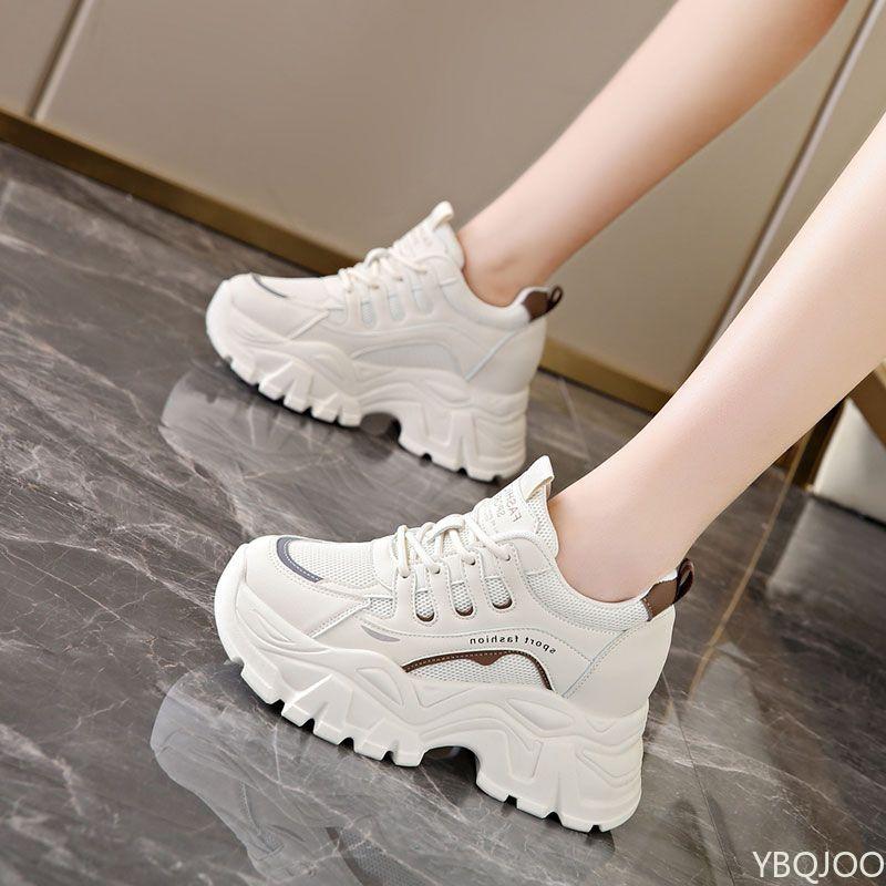 Fashion Thick Soled Women's Sports Shoes 2024 New Mesh Soft Sole Increased Height Inside Versatile Casual Sports Shoes Zapatos De Mujer