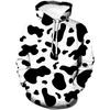 Unisex Neuheit Kapuzensweatshirt 3D Kuhdruck Lustiger Kapuzensweatshirt Pullover für Frühling und Herbst Herrenbekleidung
