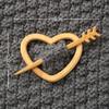 Brooch Pin with Woodenanimal Pattern