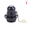 (YY)1Pc 2026 New E27 Bakelite Self-locking Light Body with Zipper Switch Lamp Base E27 Full Tooth Lamp holder with Push Button