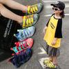 Children's sports sandals summer new girls' Velcro toe cap sandals lightweight anti slip boys' beach shoes