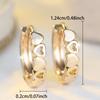 Minimalist Luxury Gold Color Heart-shaped Hoop Earrings for Women Vintage Small Circle Earrings Jewelry Gifts