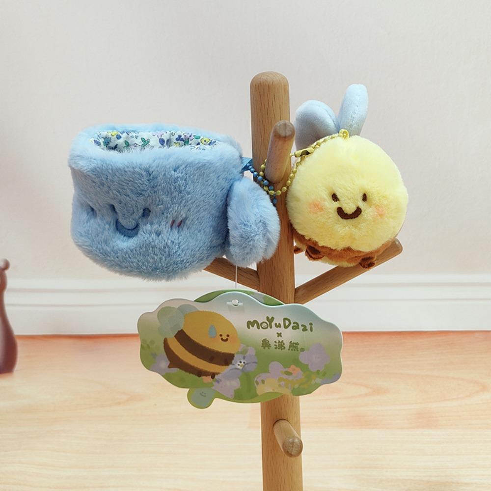 Funny Cute Magnetic Pendant Stuffed Animal Stuffed Bee Doll Cai Bee Plush Toys  Birthday Gifts