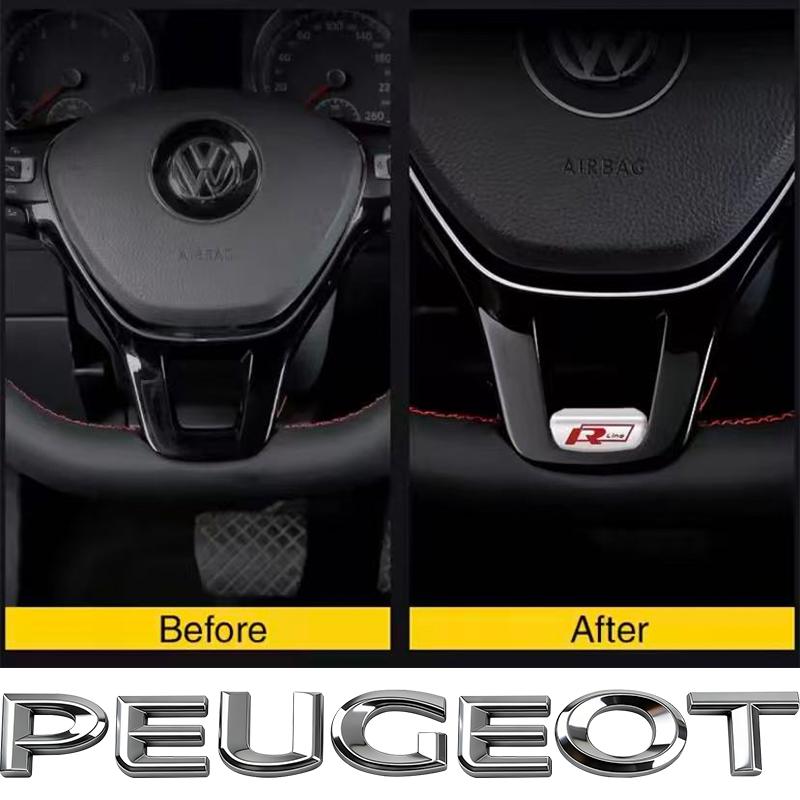 Car Steering Wheel Accessories Metal Stickers For VW GTI R Line Polo Golf Passat Scirocco Tiguan Jetta T-ROC Touareg GTS/Hub Cap mkvg18
