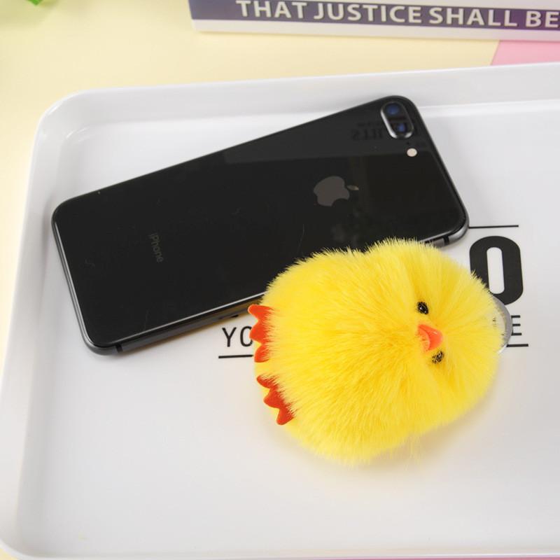 Adorable Yellow Duck Plush Keychain Cute Cartoon Stuffed Animal Toy For Kids