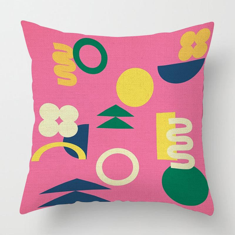 Home Decor Colorful Abstract Pattern Digital Print Pillow Pattern Cushion Cover Suitable For Sofa Bedroom Car Pillow Cover