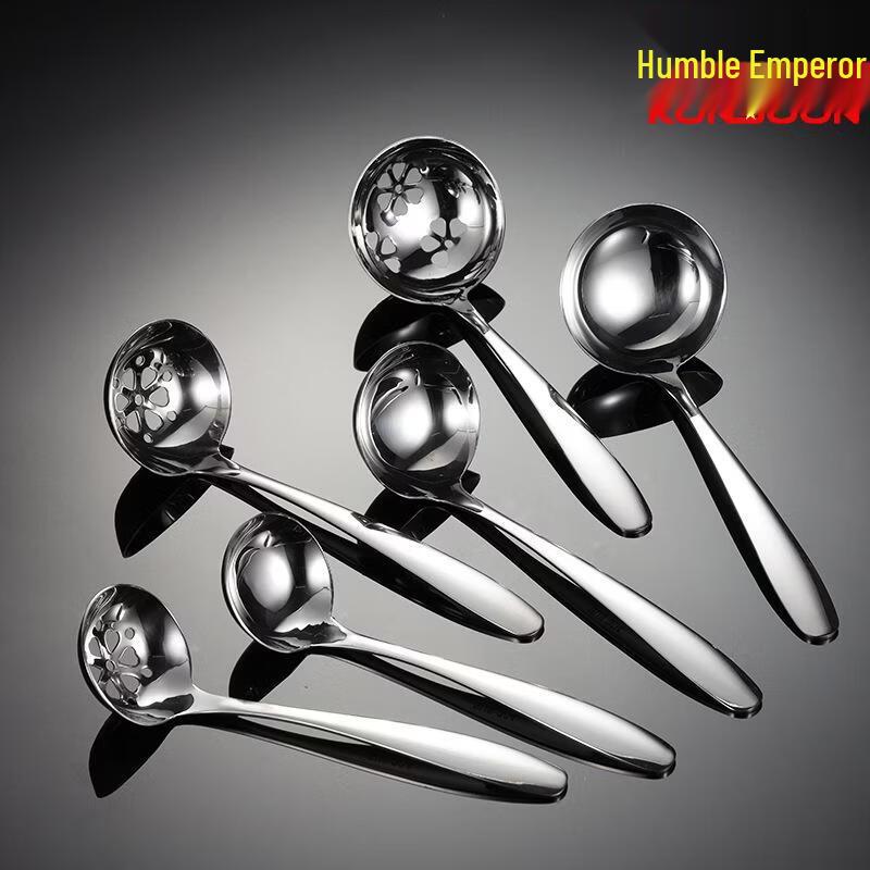 Qianxing 304 Stainless Steel Round Head Ladle and Colander Set