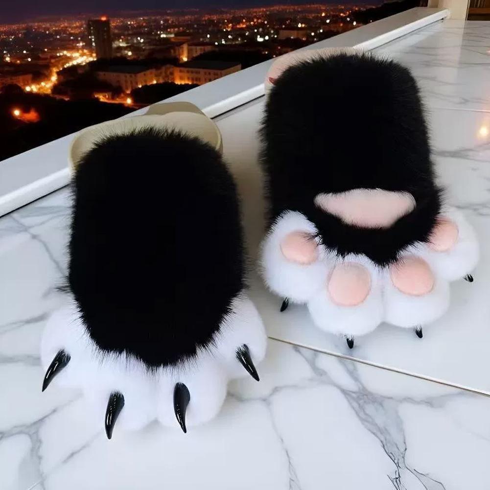 Kawaii Cartoon Cosplay Kostüm Handschuhe Fellige Fursuit Kigurumi Plüsch Katzenpfoten Handschuhe Verdicken Warm Katzenklauen Fäustlinge Geschenke
