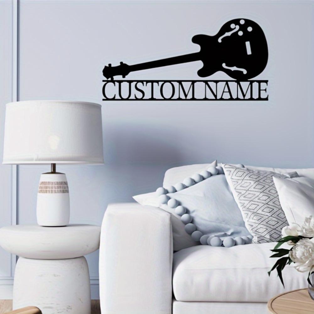Custom Guitar Metal Wall Art - Personalized Steel Decor for Music Lovers, Home Gift & Wall Sculpture