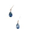 14K Gold-plated Emerald Zircon Water Drop Ear Hooks Retro Style Original Handmade Earrings Elegant Style Light Luxury