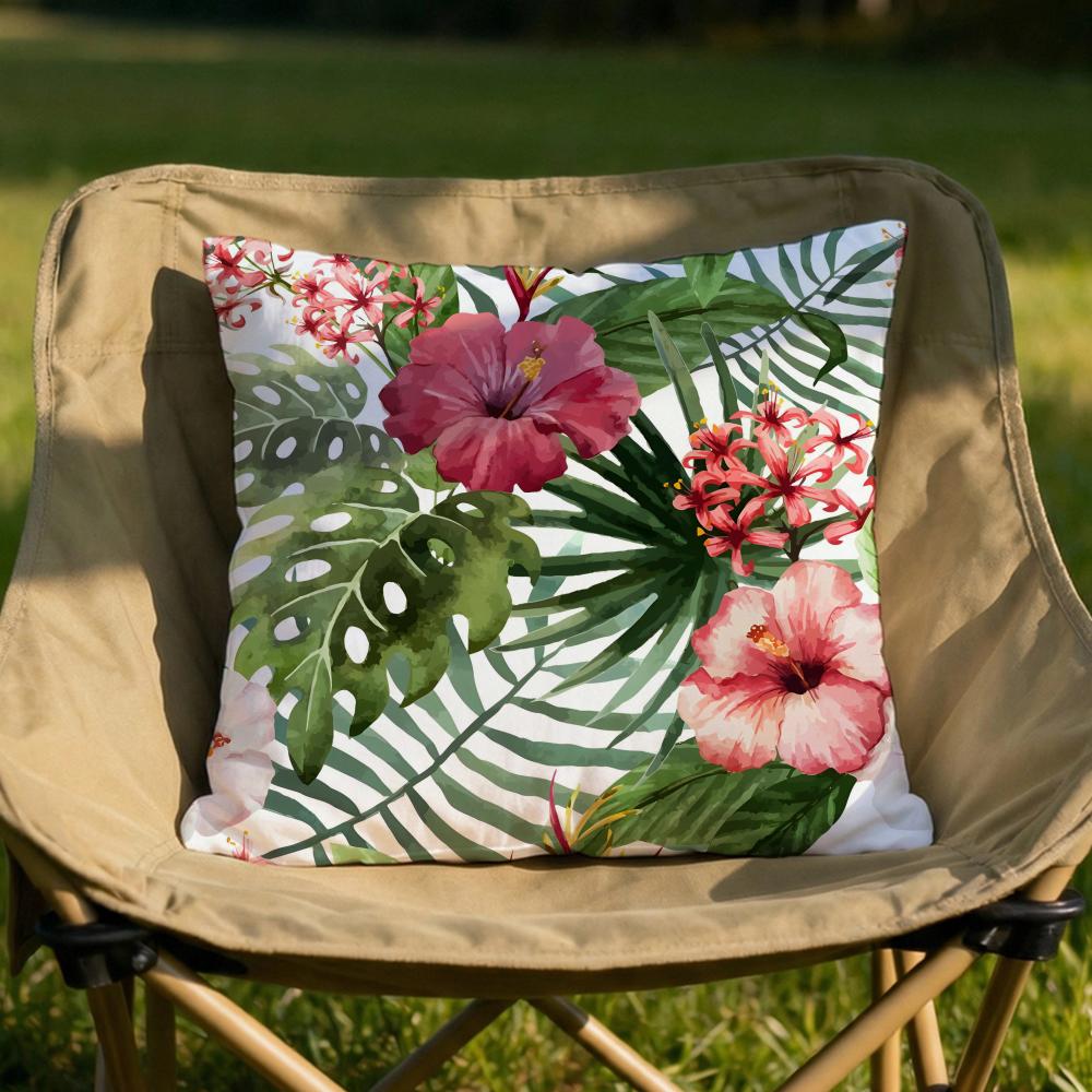 Tropical Leaves Series Cushion Cover Soft Reversible Durable Pillow Cover MultiScene Use for Home Car Daily Comfort