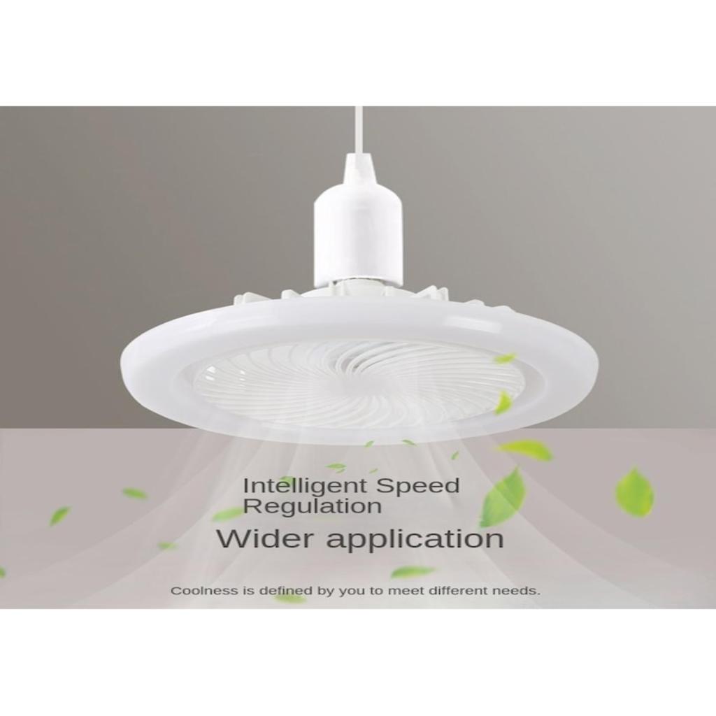 LED fan light with E27 screw socket, ceiling fan light for home kitchen, remote - controlled light fan, high - brightness, energy - saving and eye