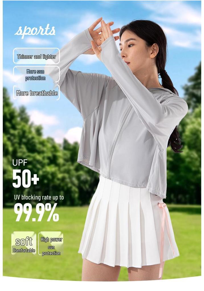 Women's UV Protection Ice Silk Hooded Cover-Up - Summer Sun Protection Top