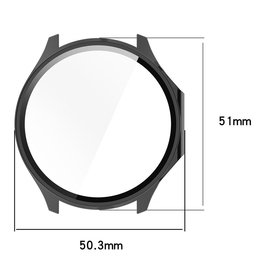 For Oppo Watch X2/OnePlus Watch 3 Hard PC Watch Case with Tempered Glass Screen Film
