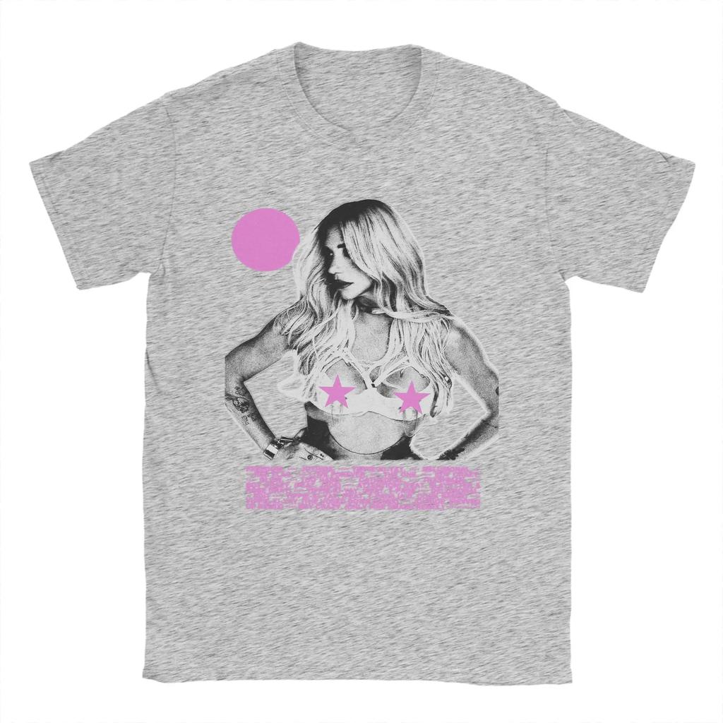 Singer Kesha T-Shirt Beach Cotton T-Shirts for Man Women Trending Tee Shirt Short Sleeved Y2K Fun Tops
