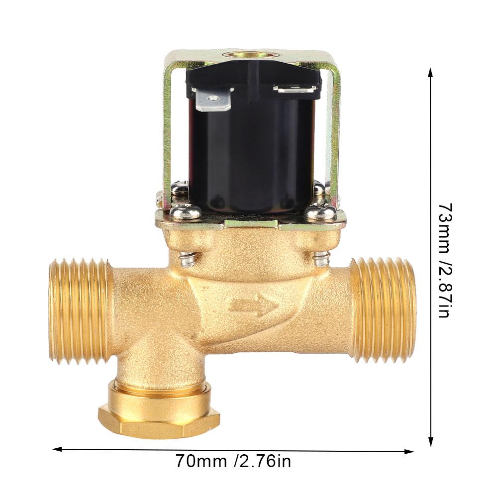 1 2  Brass Electric Solenoid Valve NC Normally Closed Water Inlet Valve (DC12V)