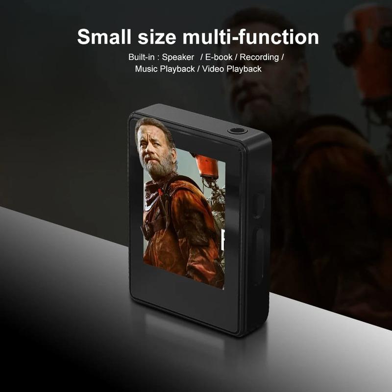Přenosný MP3 přehrávač Bluetooth 5.0 hudební stereo reproduktor Mini MP4 přehrávání videa s LED obrazovkou Nahrávání FM rádia