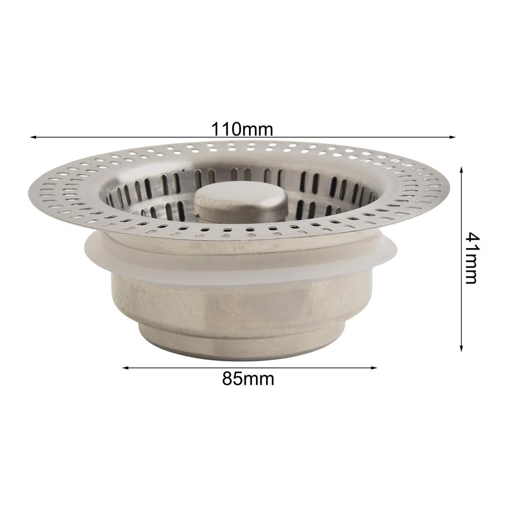 For Most 3-12 Inch Drains 3 In 1 Sink Strainer Kitchen Sink Drain Strainer Home Improvement Larger Filter Capacity