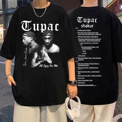 Rapper Tupac 2Pac Men'S Vintage Short Sleeve Hip-Hop Me