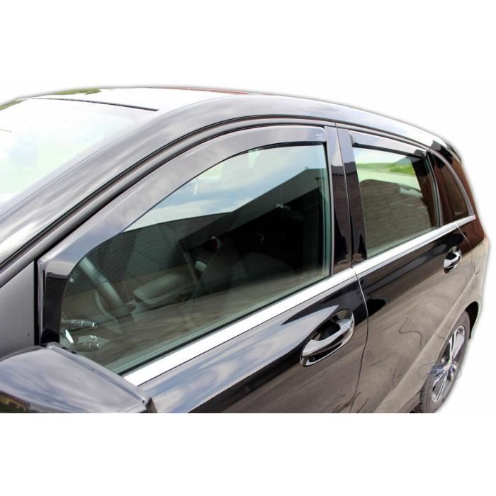 Déflecteurs d'air - J&amp;J AUTOMOTIVE - Mercedes B Classe W246 - Fumé - Acrylique renforcé - Installation facile
