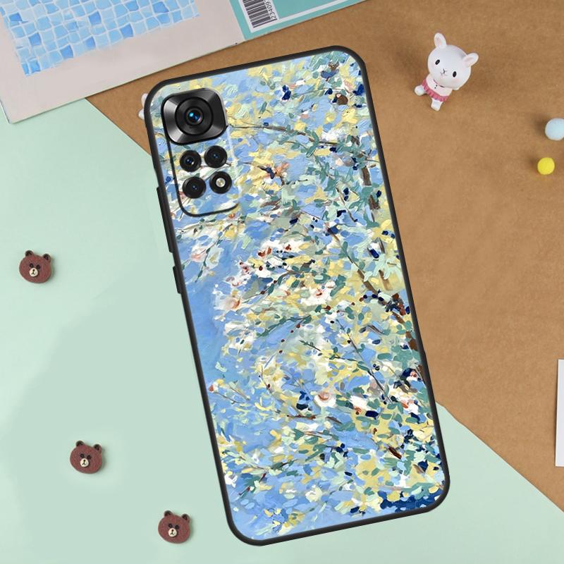 Oil Painting Boho Flower Art Case For Xiaomi Redmi 14C 10C 12C 13C Cover For Redmi Note 13 Pro 14 9 10 11 12 10S 11S 12S