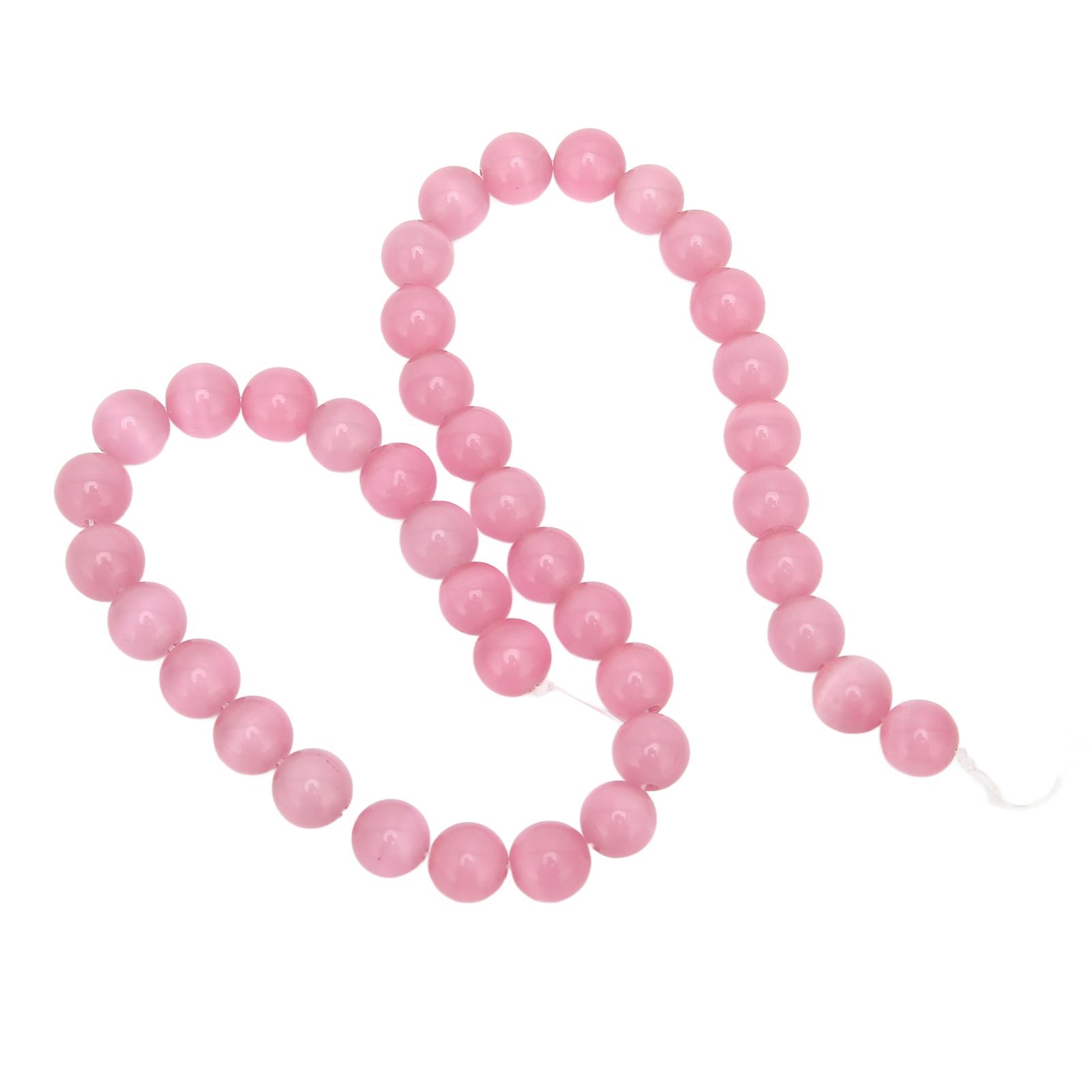 

DIY Beads Glossy Smoother Excellent Polishing Cat s Eye Beads for DIY Crafts Bracelets Necklaces Earrings RingsPink