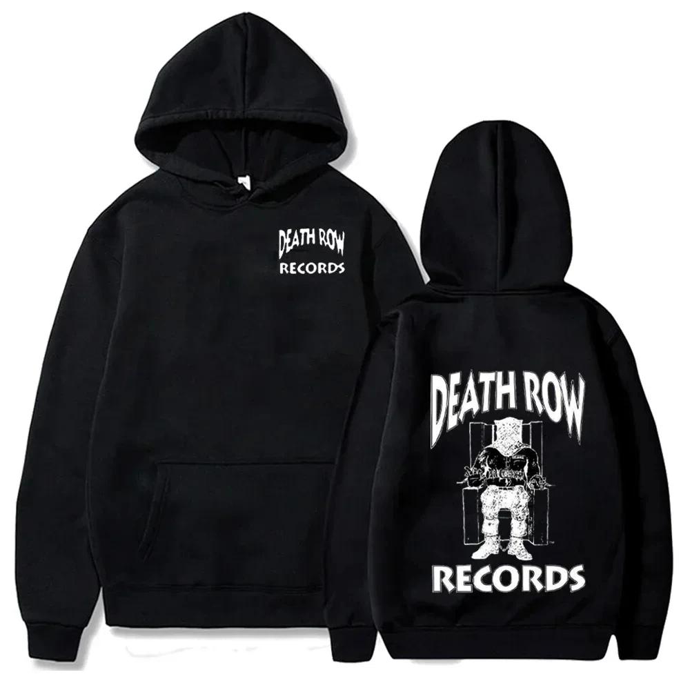 Death Row Records Hoodies Spring Autumn Fleece Hoodie Pullover Fashion Men Women Loose Hooded Sweatshirts Top